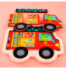 Mini-puzzle "Baby", lemn, 4 piese, 15*15cm, asortate S47-32 (240)