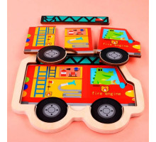 Mini-puzzle "Baby", lemn, 4 piese, 15*15cm, asortate S47-32 (240)