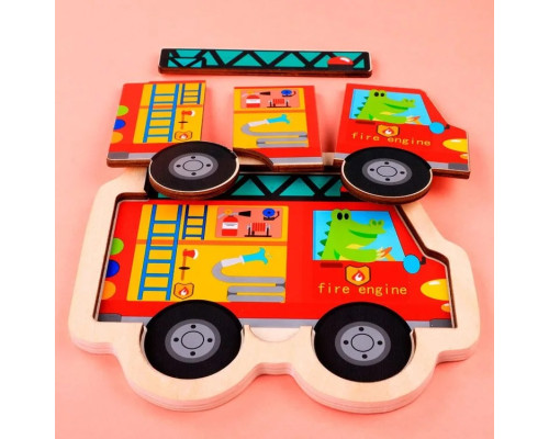 Mini-puzzle "Baby", lemn, 4 piese, 15*15cm, asortate S47-32 (240)