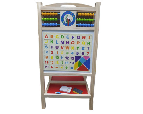 Tablă pentru copii, dublă pe picioare + accesorii, h 70 cm YY-3373 (8)