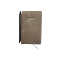 Carnet B7 100 foi, matem., Velura, bej, coperta integrala+ pix (240)