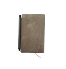 Carnet B7 100 foi, matem., Velura, bej, coperta integrala+ pix (240)