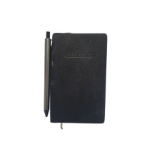 Carnet B7 100 foi, matem., Velura, negru, coperta integrala+ pix