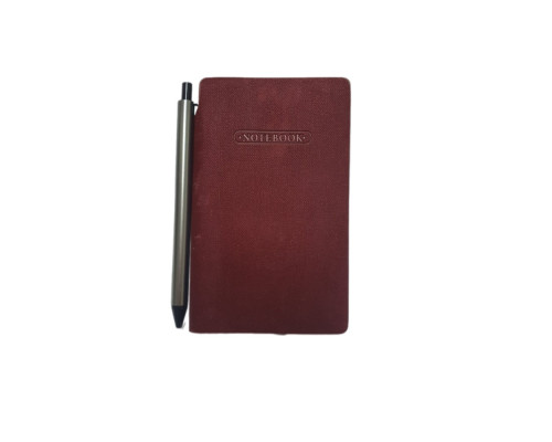 Carnet B7 100 foi, matem., Velura, bordo, coperta integrala+ pix (240)