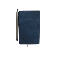 Carnet B7 100 foi, matem., Velura, albastru, coperta integrala+ pix (240)