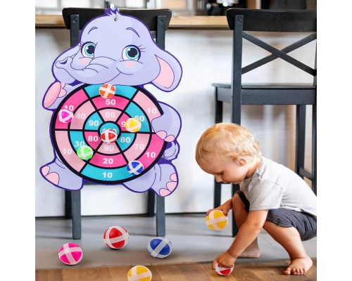 Darts de perete „Elefant” + 3 mingi adezive S47-30 (200)