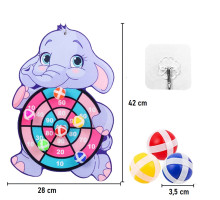 Darts de perete „Elefant” + 3 mingi adezive S47-30 (200)