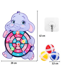 Darts de perete „Elefant” + 3 mingi adezive S47-30 (200)