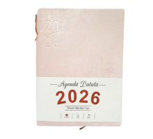Agenda A5 datata 2026, Velura, roz, coperta integrala+ pix *4522 (88)