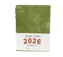 Agenda A5 datata 2026, Velura, oliva, coperta integrala+ pix *6139 (88)