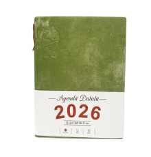 Agenda A5 datata 2026, Velura, oliva, coperta integrala+ pix *6139 (88)