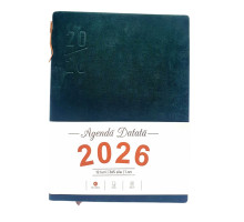 Agenda A5 datata 2026, Velura, verde, coperta integrala+ pix *4546 (88)