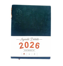 Agenda A5 datata 2026, Velura, verde, coperta integrala+ pix *4546 (88)