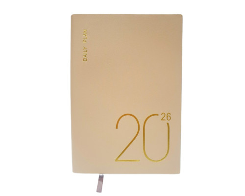 Agenda A5 datata 2026, Pastel, bej, coperta integrala *6047 (88)