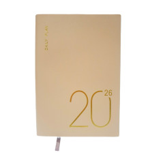 Agenda A5 datata 2026, Pastel, bej, coperta integrala *6047 (88)