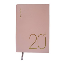 Agenda A5 datata 2026, Pastel, roz, coperta integrala *6054 (88)