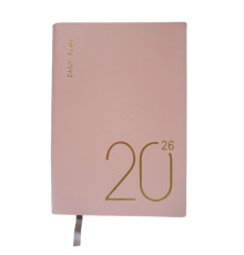 Agenda A5 datata 2026, Pastel, roz, coperta integrala *6054 (88)