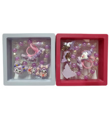 Set de bijuterii pentru copii „Kuromi”, în cutie cadou, 6 buc. S43-3 (12)