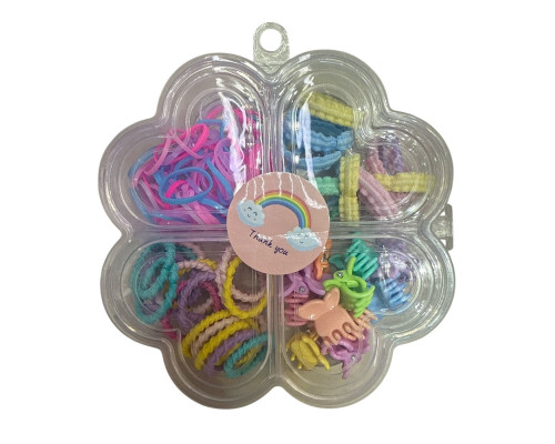 Set elastic de par pentru copii "Flower"11cm, 90buc. S45-5 (12)