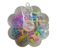 Set elastic de par pentru copii "Flower"11cm, 90buc. S45-5 (12)