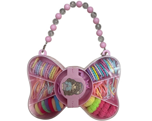 Set elastic de par pentru copii "Butterfly" cu mâner, 50buc. S45-5 (12)