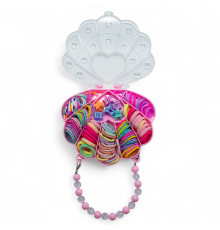 Набор резинок для волос детский "Shell" с ручкой, 90шт. S45-6 (12)