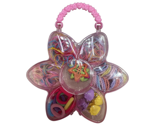 Set elastic de par pentru copii "Flower" cu mâner, 90buc. S45-5 (12)