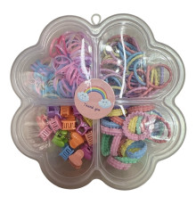 Set elastic de par pentru copi"Flower"14cm, 140buc. S45-8 (12)