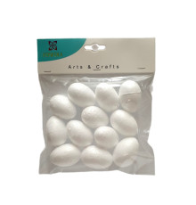 Набор пенопластовых фигурок "Яйцо" 2.5*4 см 12 шт REF:1502 (12/120)