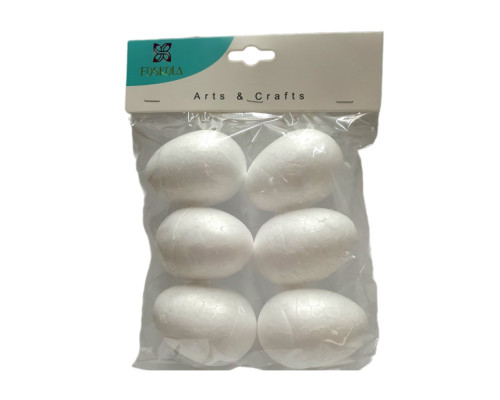 Набор пенопластовых фигурок "Яйцо" 4*6 см 6 шт REF:1502 (12/120)