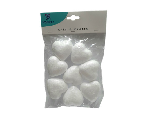 Набор пенопластовых фигурок "Сердце" 4,5*1,5 см 8шт. MA723-01M (12/120)