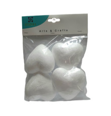 Set figurini din polistiren „Inimă” 7×3 cm, 4 buc. REF-1502 (12/120)