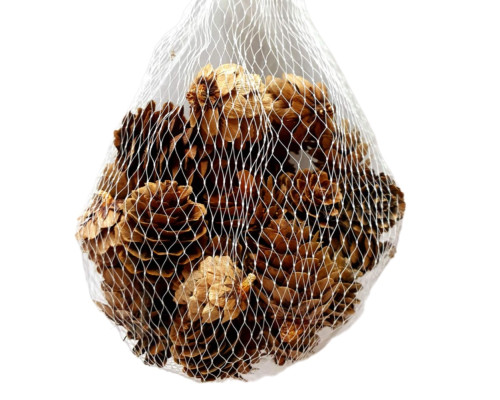 Conuri de brad decorative în plasă (naturale) S49-14 (300)