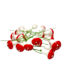 Декоративные грибы маленькие 2 см.20 шт. упаковка CM*1830