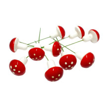 Декоративные грибы средние 3 см. 10 шт. упаковка CM*1854