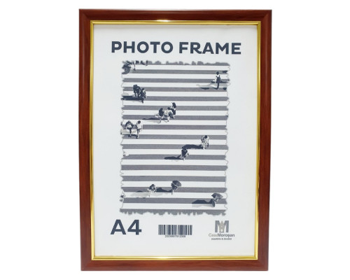 Фоторамка A4 c ножкой-подставкой, темное дерево17мм F1701-02* CM*2059