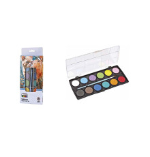 Acuarela 12 culori, 28 mm, cu pensulă NC-237 (96)
