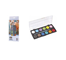 Acuarela 12 culori, 28 mm, cu pensulă NC-237 (96)