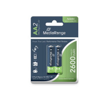 Батарейка аккумулятор AA MediaRange, NiMH Micro, HR06, 1,2V, 2шт. MRBAT123 (6)