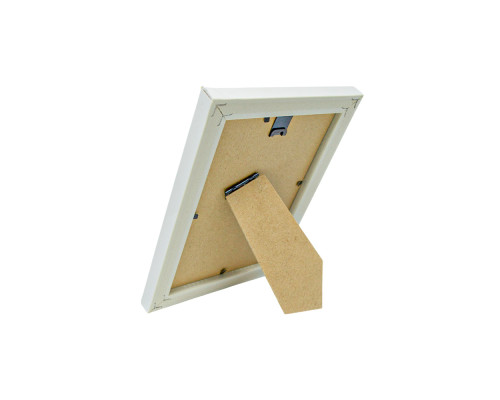 Фоторамка A6 (10*15) c ножкой-подставкой, белая с бисерным краем, 19мм F1917-15G CM*2080