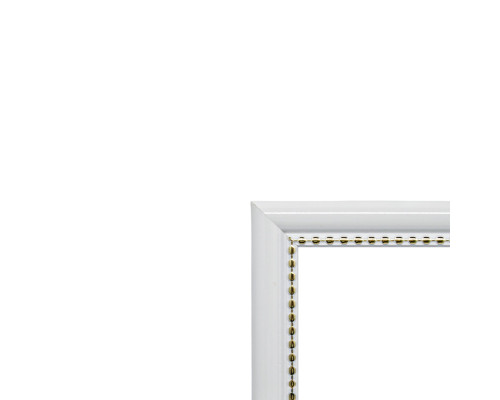 Фоторамка A6 (10*15) c ножкой-подставкой, белая с бисерным краем, 19мм F1917-15G CM*2080