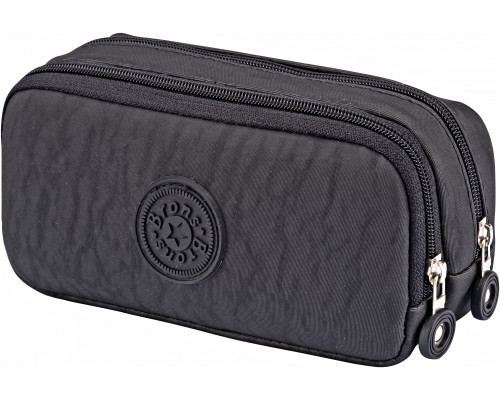 Пенал 2 отделения, черный, с защитой от влаги BR-4032S (24/144)