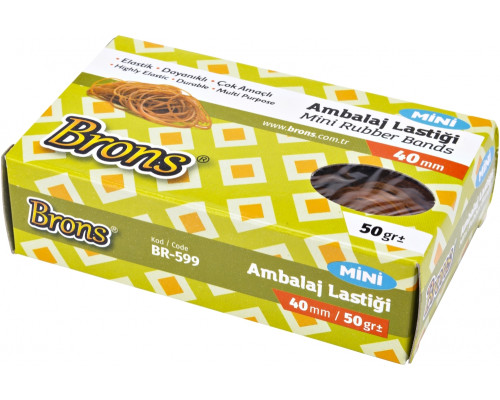 Elasticuri p/u bani 50gr., culoare naturala, D 40mm BR-599 (200)