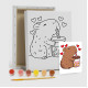 Set de pictat pe panza pentru copii 20x25 "Capibara cu suc" 6 culori si pensula7002