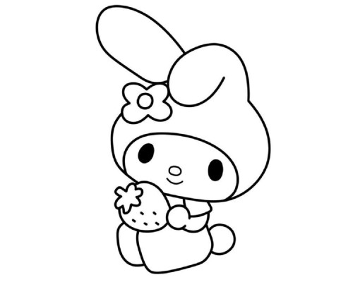 Набор детский для рисования на холсте 20*25 "Мелоди с клубничкой" +6 красок +кисточка 7012