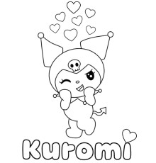 Набор детский для рисования на холсте 20*25 "Kuromi My Love" +6 красок +кисточка 7016