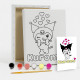Set de pictat pe panza pentru copii 20x25 "Kuromi My Love" 6 culori si pensula7016