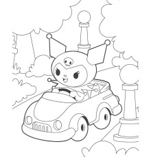 Set de pictat pe pânză pentru copii 20x25 "Kuromi automobilistă" 7018