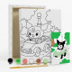 Set de pictat pe pânză pentru copii 20x25 "Kuromi automobilistă" +6vopsee +pensula 7018
