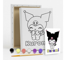 Set de pictat pe pânză pentru copii 20x25 "Kuromi Drăguță" +6vopsee +pensula 7020